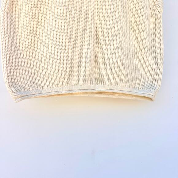 Callahan Knitwear Tori Top Sleeveless Sweater Vest Jumper Cream Small Cotton - Picture 7 of 8